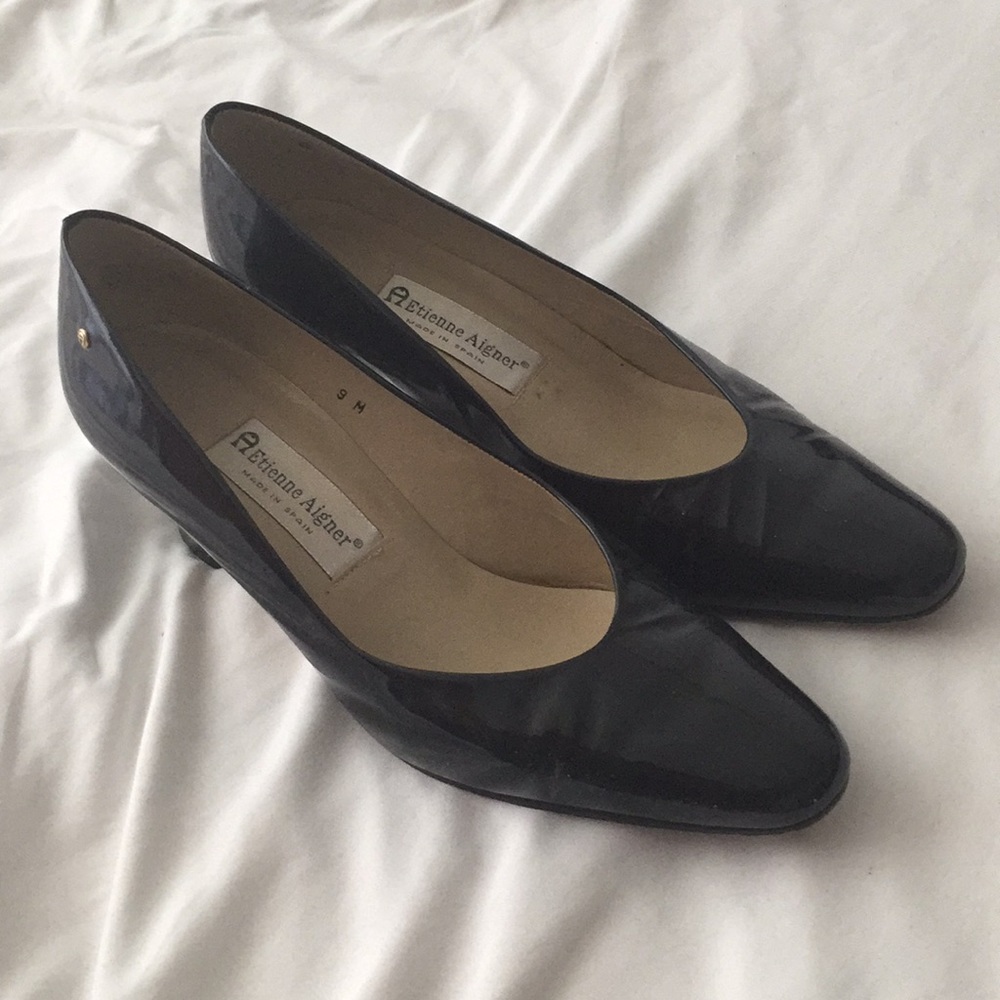 Etienne Aigner patent leather heels
